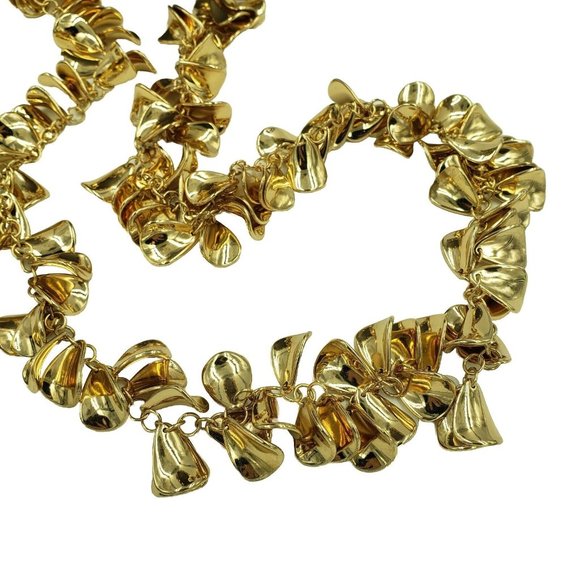 Linea by Louis Dell'Olio Gold Tone Necklace and Earring Set 59" - Picture 4 of 15